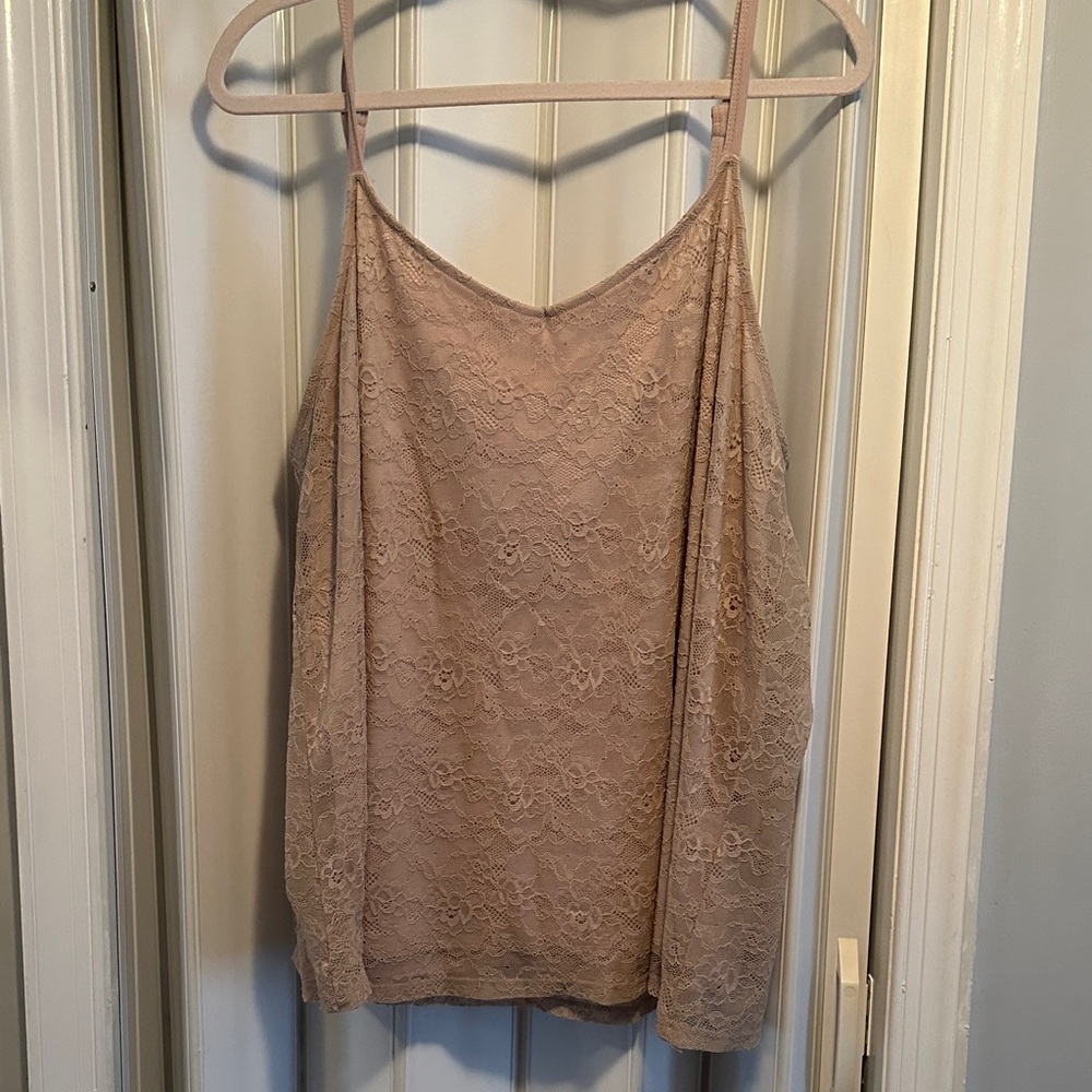 Torrid Elegant Lace Beige Cami Top